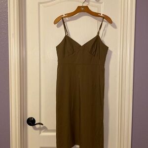 Gap Women’s Vintage 2002 Brown Taupe Spaghetti Strap Summer Dress Size 8 NWOT